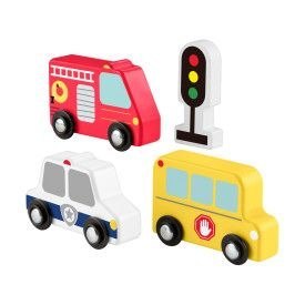 Fisher Price Samochód zestaw pojazdów drewnianych Fisher Price (JCY32)