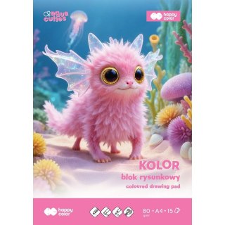 Happy Color Blok rysunkowy Aqua Cuties A4 mix 80g 15k Happy Color (HA 3708 2030-09)