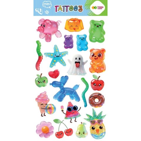 Happy Color Tatuaż zmywalny JELLY FUN Happy Color (HA 4261 1020-KP12)