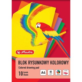 Herlitz Blok rysunkowy A3 kolorowy 80g 10k Herlitz (400210349)