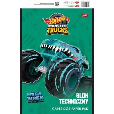 St.Majewski Blok techniczny Mattel Hot Wheels A4 biały 10k St.Majewski
