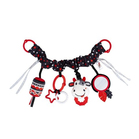 Balibazoo Grzechotka ZAWIESZKA DO WÓZKA KONTRASTOWA KROWA Balibazoo (BB82819)