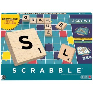 Mattel Gra logiczna Scrabble drewniane 2w1 Mattel (JGR65)