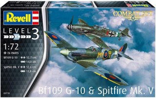 Revell Model do sklejania Samolot 1:72 Me BF-109G-10 & Spitfire Mk.V Revell (03710)