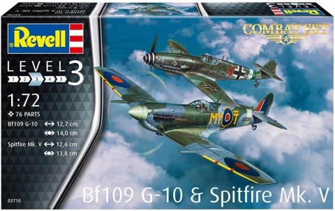 Revell Model do sklejania Samolot 1:72 Me BF-109G-10 & Spitfire Mk.V Revell (03710)