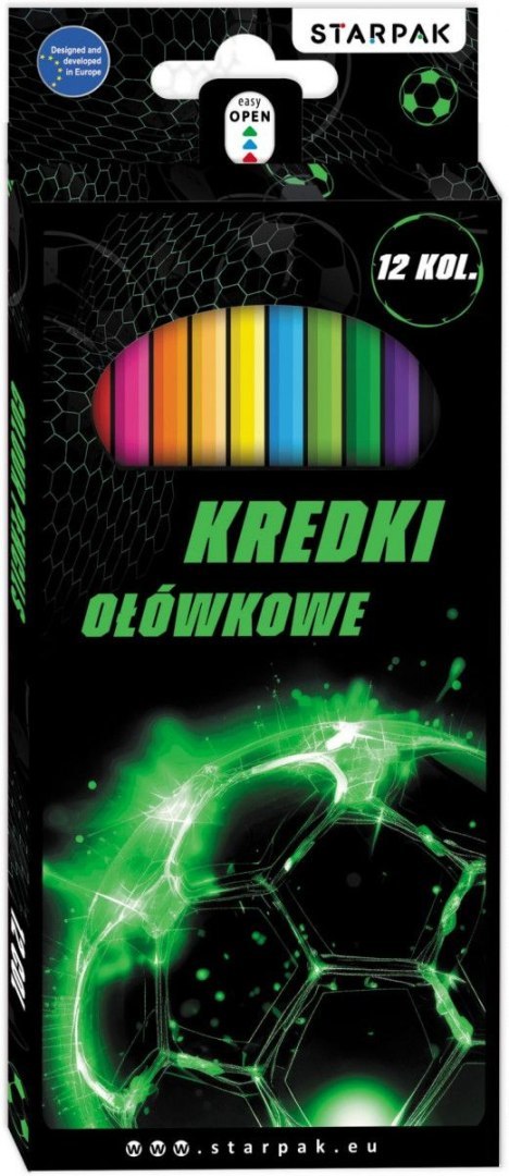 Starpak Kredki ołówkowe Football 12 kol. Starpak (580597)