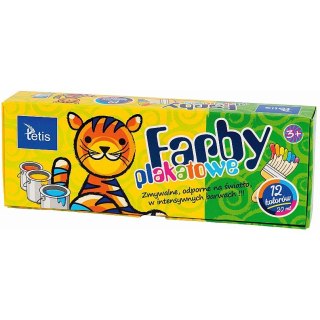 Tetis Farby plakatowe kolor: różne 20ml 12 kolor. Tetis (KF001-D)