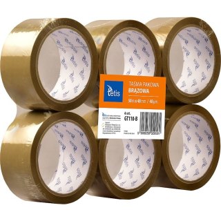 Tetis Taśma pakowa 48x50 [mm x m] brązowy Tetis (GT110-B)
