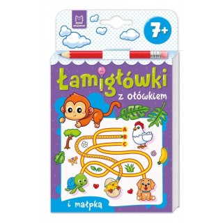Aksjomat Książka dla dzieci Łamigłówki z ołówkiem i małpką. Od 7 lat Aksjomat