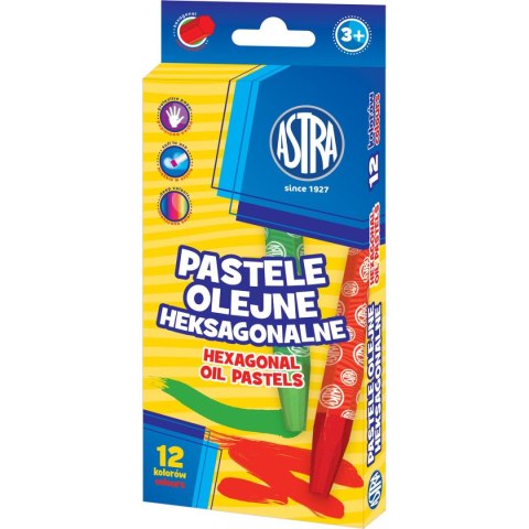 Astra Pastele olejne heksagonalne 12 kol. Astra (313023004)