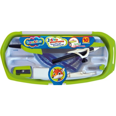 Bambino Komplet geometryczny z cyrklem 10 el 10 el. Bambino (5903235649752)