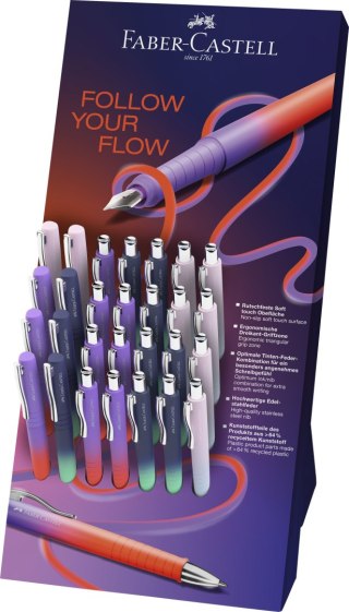 Faber Castell Display Poly Mix Flow edition 20 długopis + 8 pióro Faber Castell (241024 FC)