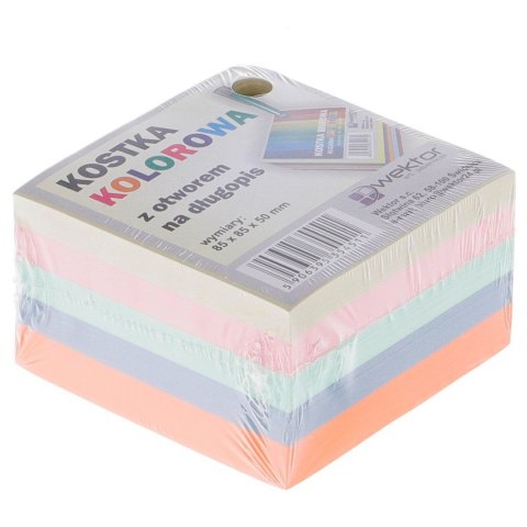 Indeks Kostka papierowa z otworem mix [mm:] 85x85x 50 Indeks (5906395354511)