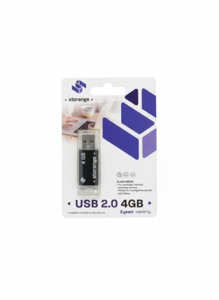 Storange Pendrive Black 4GB Storange (STORANPEN4GBBK2.0)