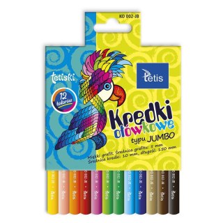 Tetis Kredki ołówkowe Jumbo Tetiski 12 kol. Tetis (KO002-JB)