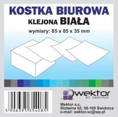 Wektor Kostka papierowa biały [mm:] 85x85x 35 Wektor