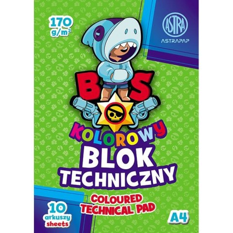 Astrapap Blok techniczny BS&UNICORN A4 mix 170g 10k Astrapap (106020016)