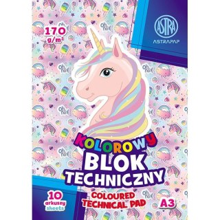 Astrapap Blok techniczny BS&Unicorn ASTRAPAP A3 mix 170g 10k Astrapap (106021008)