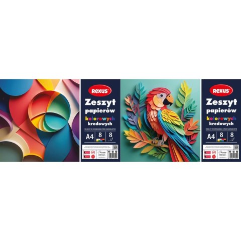 Beniamin Zeszyt papierów kolorowych kredowany A4 8k Beniamin (53002)