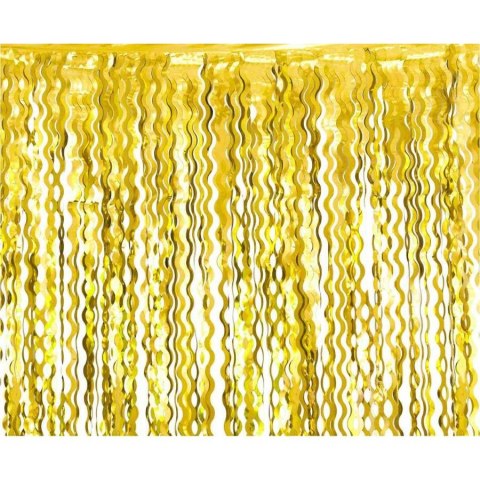 Godan Dekoracja Kurtyna B&C Spirale, metaliczna złota, 100x200 cm Godan (SH-KSPZ)