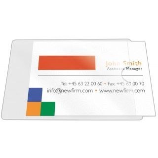 Q-Connect Kieszeń samoprzylepna na wizytówki przezroczysty [mm:] 56x93 Q-Connect (KF27038)