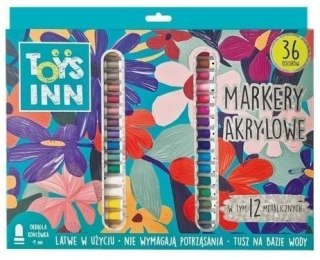 Stnux Marker specjalistyczny akrylowe 36szt. wkład mix okrągła końcówka Stnux (STN9650)