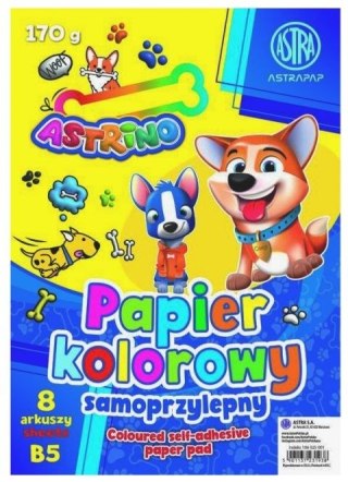 Astrino Papier kolorowy B5 samoprzylepny mix 8k. Astrino (106025001)