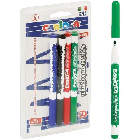 Carioca Marker suchościeralny 43231 wkład 4 kolory 2,8mm okrągła końcówka Carioca (160-2175)
