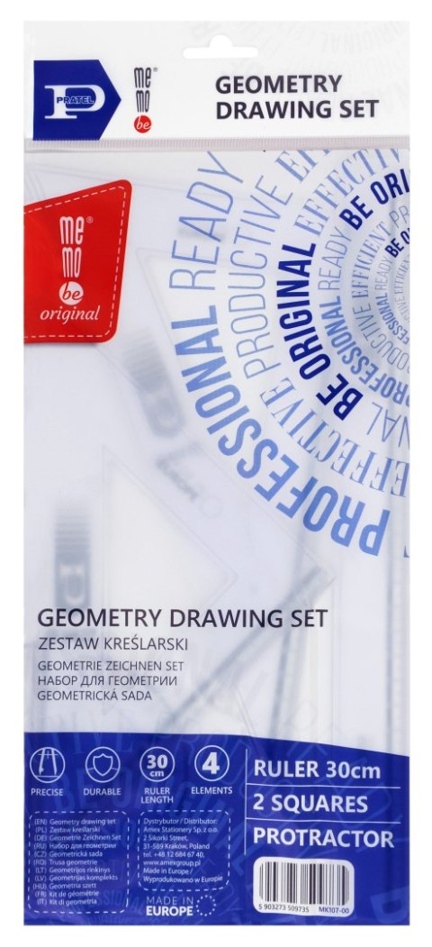Memoboards Komplet geometryczny zestaw kreślarski Memoboards (M K 107-00)