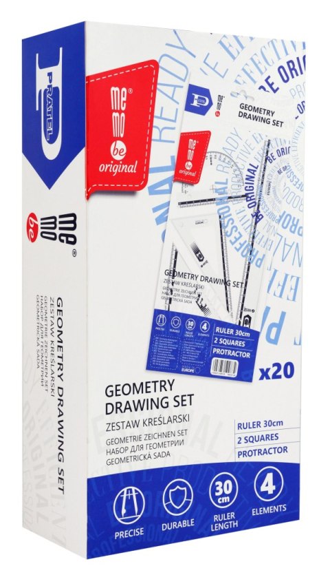 Memoboards Komplet geometryczny zestaw kreślarski Memoboards (M K 107-00)