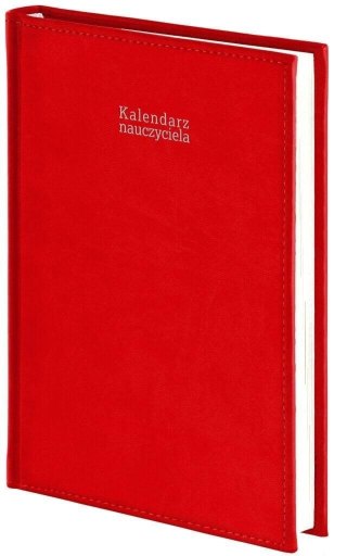 Wokół Nas Kalendarz nauczyciela książkowy (terminarz) Vivella czerwony A5 143mm x 204mm Wokół Nas (A5DN076B)