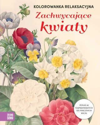 Zielona Sowa Książka dla dzieci Kolorowanka relaksacyjna. Zachwycające kwiaty Zielona Sowa