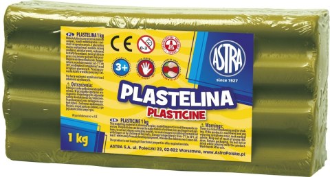 Astra Plastelina 1 kol. oliwkowa 1000g Astra
