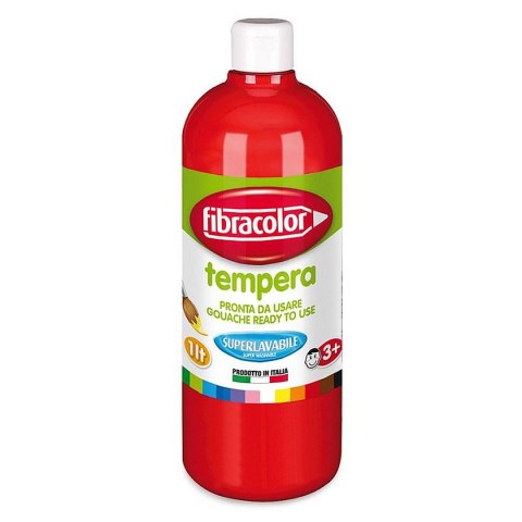 Fibracolor Farba tempera 1L Gluten Free kolor: czerwony 1000ml Fibracolor