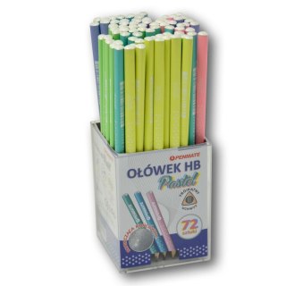 Kolori Ołówek 72 szt trójkątne HB pastelowe gwiazki 5906910831954 HB Kolori (TT8886)
