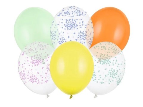 Partydeco Balon gumowy Konfetti mix 300mm Partydeco (SB14P-366-000-6)