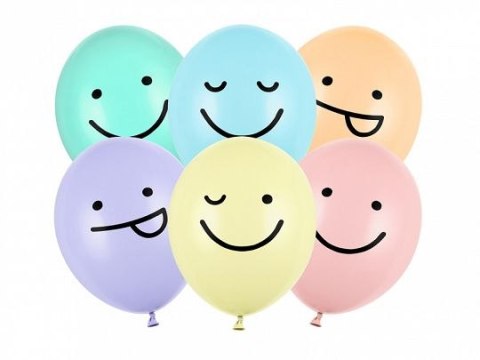 Partydeco Balon gumowy Strong Buźki, mix 50 szt. mix 300mm Partydeco (SB14P-313-000)