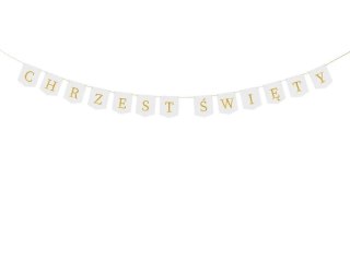 Partydeco Baner Chrzest Święty, 2 m, biały Partydeco (GRL107-008)