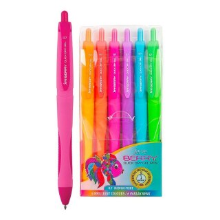 Serve Długopis żelowy display 6 sztuk 0,7mm Serve