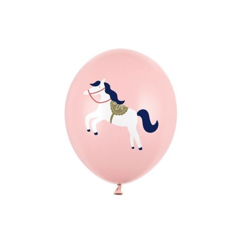 Partydeco Balon gumowy Konik, Pastel Pale różowy 300mm Partydeco (SB14P-316-081J)