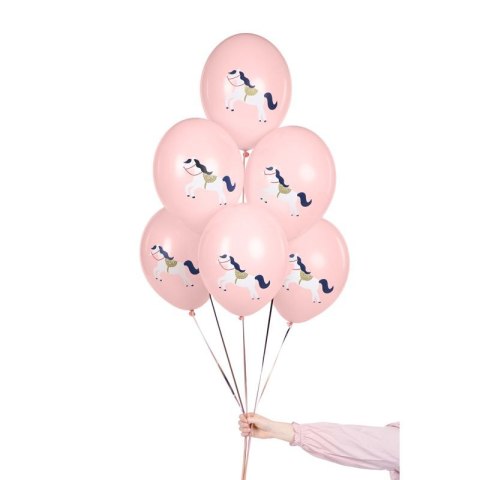 Partydeco Balon gumowy Konik, Pastel Pale różowy 300mm Partydeco (SB14P-316-081J)