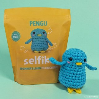 Selfiko Zestaw kreatywny do szydełkowania pingwin Pengu Selfiko