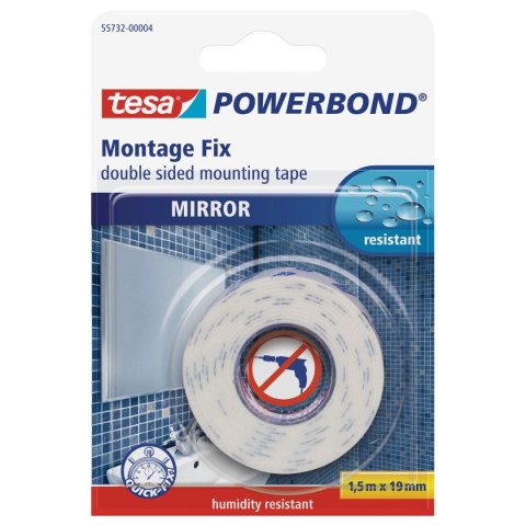 Tesa Taśma dwustronna Powerbond 19x1,5 [mm x m] Tesa (55732-00004-04)