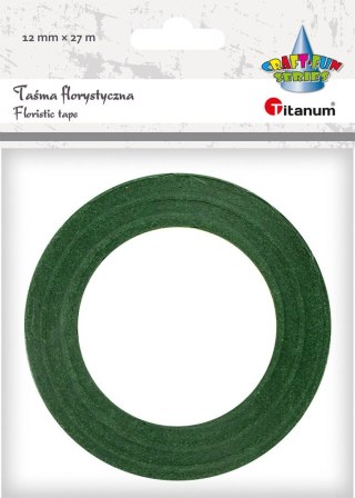Titanum Taśma specjalnego przeznaczenia Craft-Fun Series taśma florystyczna 12x27 [mm x m] zielona Titanum (301/12)