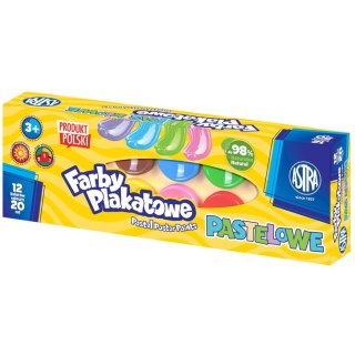 Astra Farby plakatowe pastelowe kolor: mix 20ml 12 kolor. Astra (301121003)
