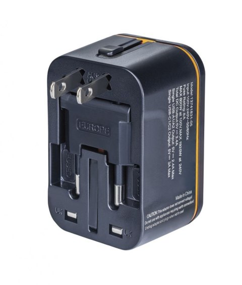 Donau Adapter podróżny DONAU TRAVEL 205, czarny (13741831-05)