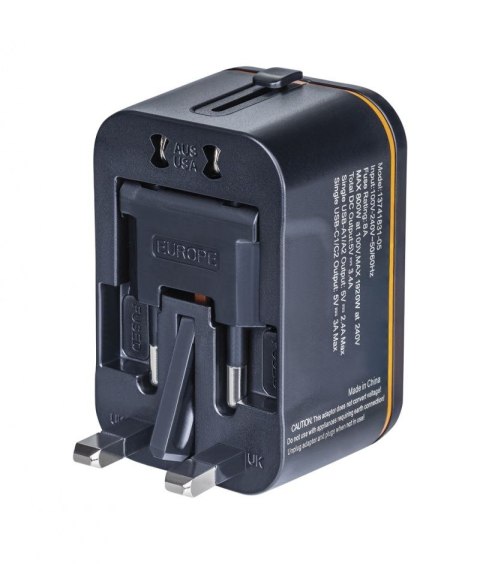 Donau Adapter podróżny DONAU TRAVEL 205, czarny (13741831-05)