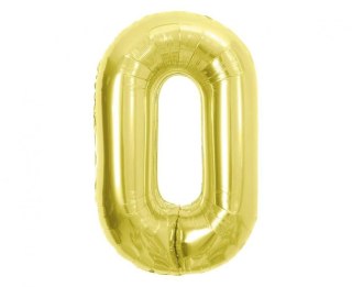 Godan Balon foliowy Cyfra 0, Light gold, 85 cm Godan (BC-HLG0)