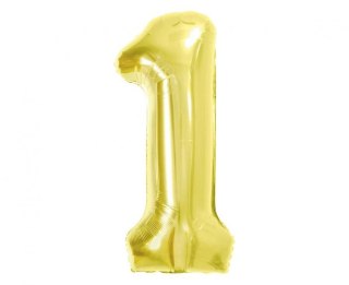 Godan Balon foliowy Cyfra 1, Light gold, 85 cm Godan (BC-HLG1)