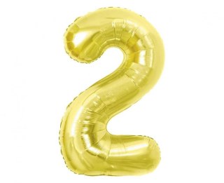 Godan Balon foliowy Cyfra 2, Light gold, 85 cm Godan (BC-HLG2)